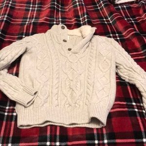 Boys Gap cream colored cable knit pullover